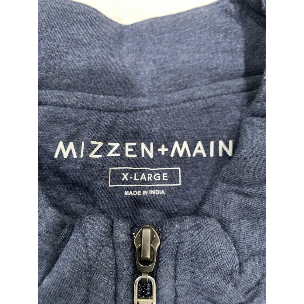 Mizzen+Main MMV-1000 Mens XL Quilted Performance Vest Full Zip Heather Navy Blue